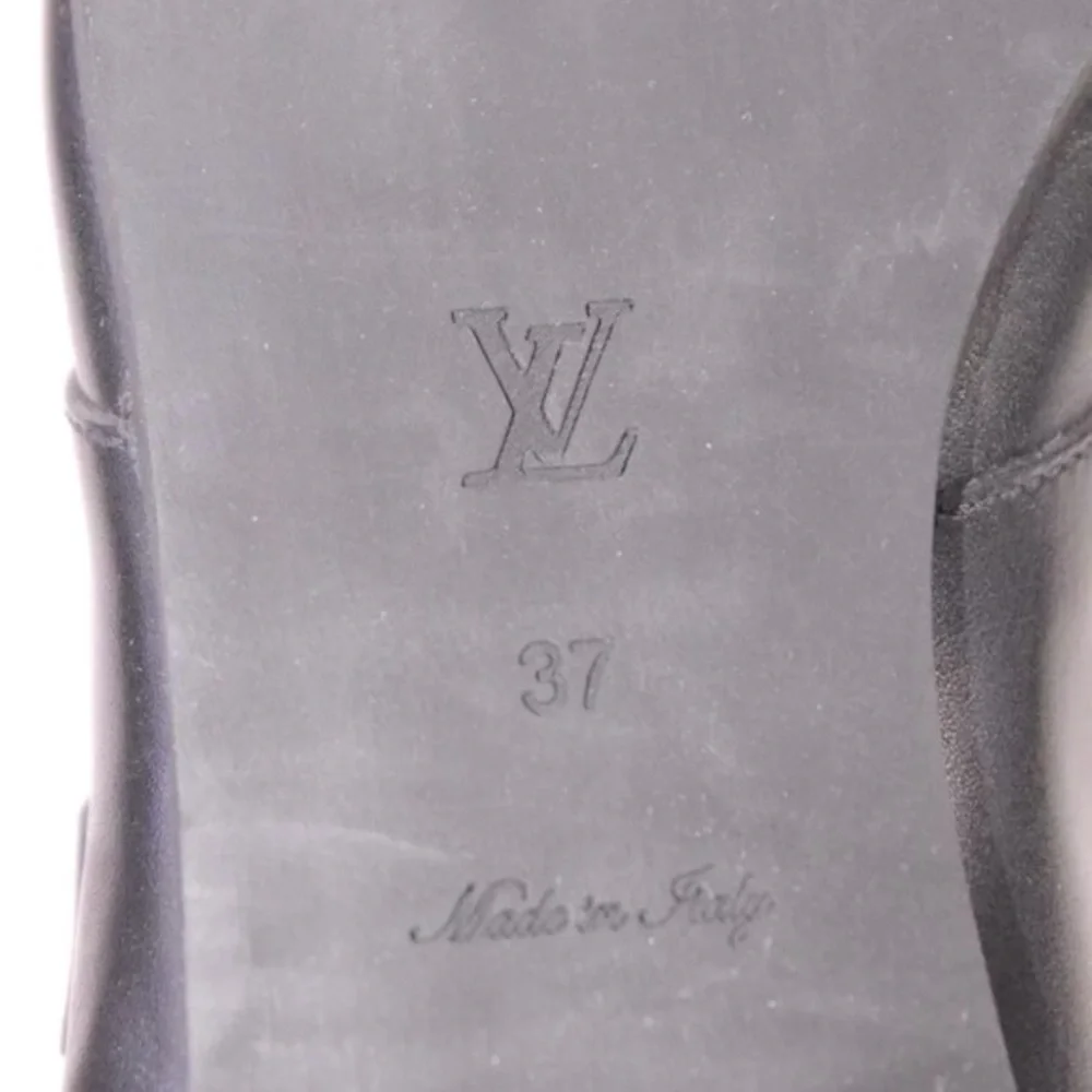 EUC [Louis Vuitton] Pointed Jumble Bootie Boots Black Leather Womens Sz 37, US 7 - Picture 11 of 14